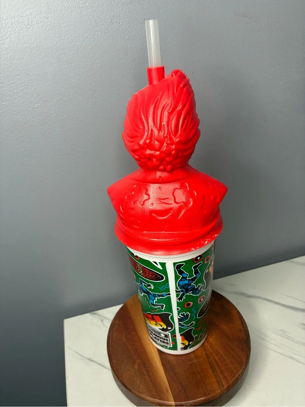Ace Ventura Promotional Bust Cup with Straw 1990s Movie Collectible